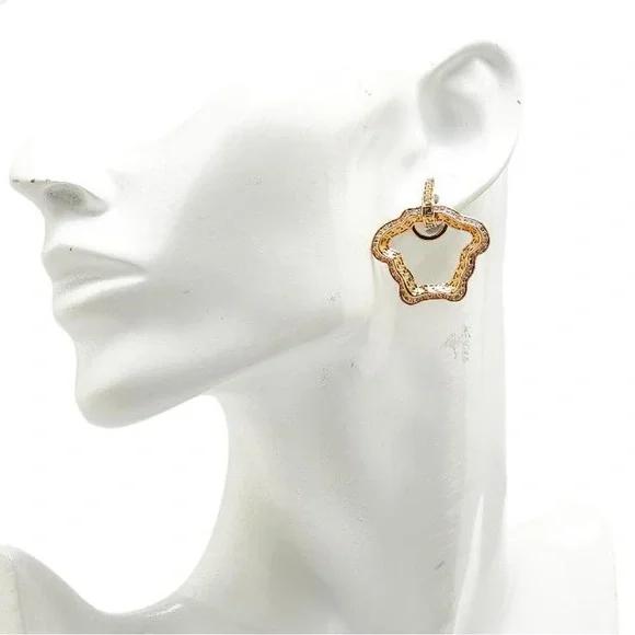 Versace Gold Medusa Earrings - Picture 8 of 9